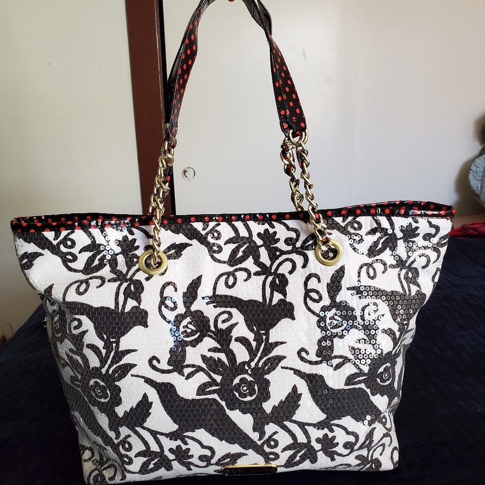 Betsey Johnson Mixed Up Bird Tote
